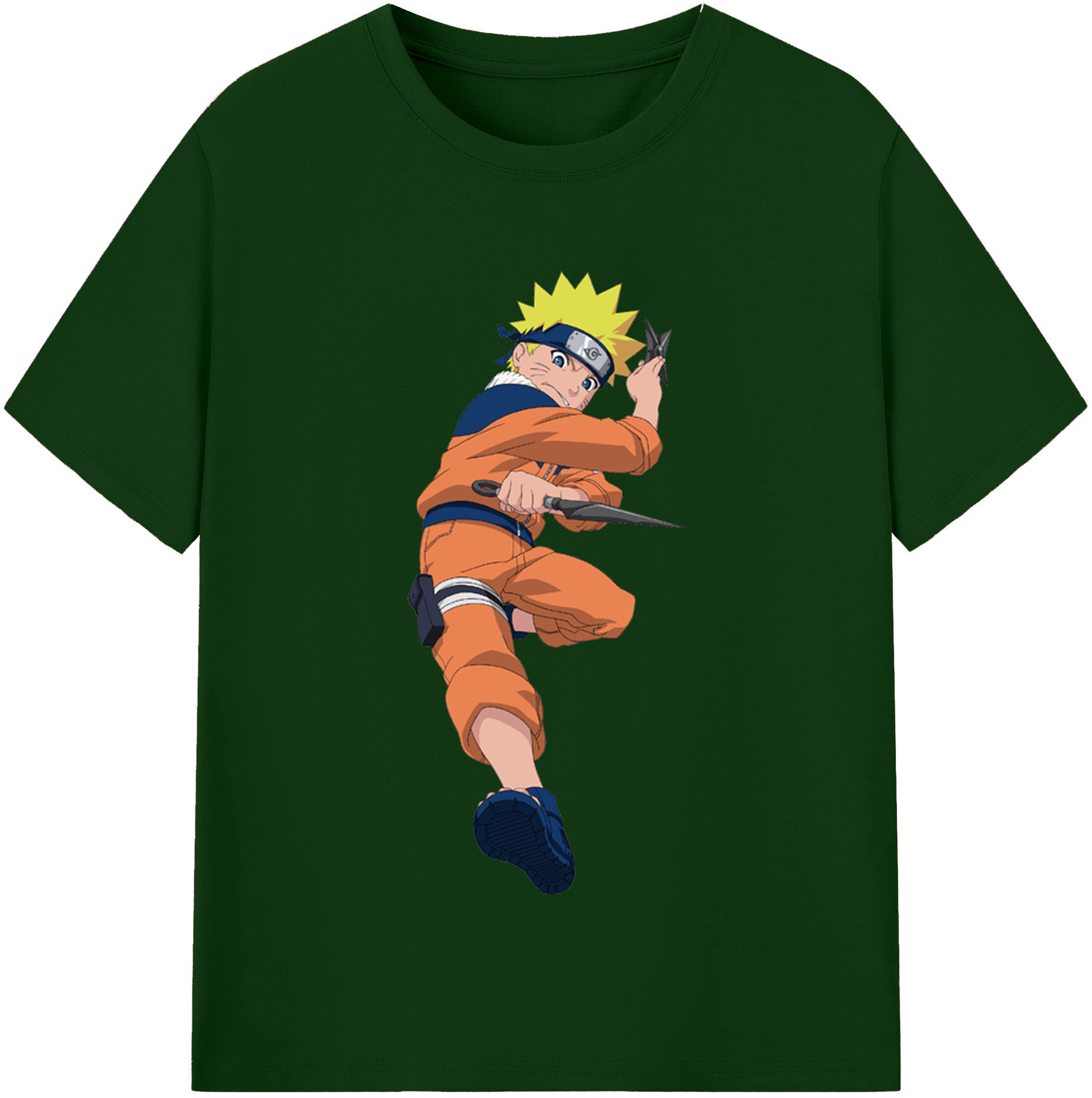 （画像用） NARUTO -ナルト- うずまき ナルト Uzumaki Naruto 綿100％半袖Tシャツ（フロントプリント）